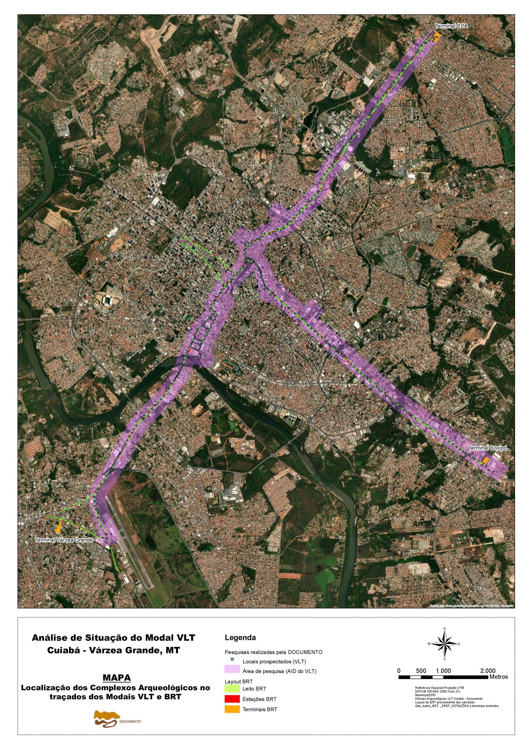 Mapa 2 – Compatibilização de Cenarios VLT e BRT